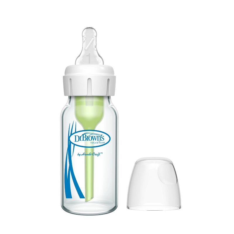 Dr. Brown&#39;s 4oz Anti-Colic Options+ Narrow Glass Baby Bottle with Level 1 Slow Flow Nipple - 0m+, 1 of 21
