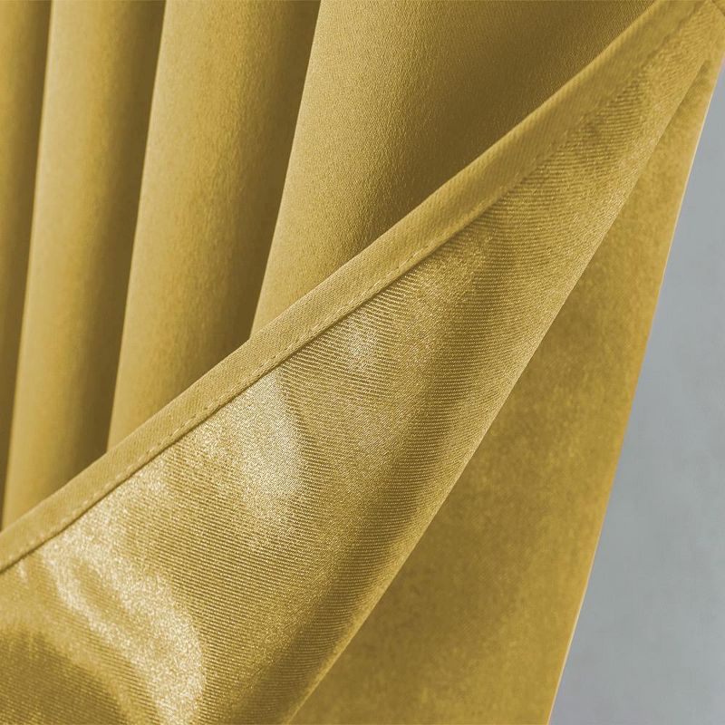 RT Designers Collection Anchorage Premium Blackout Grommet Curtain Panel 54" x 63" Yellow, 2 of 5