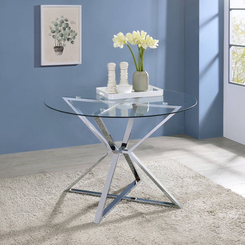 Kenlina Round Dining Table with Glass Top - miBasics, 3 of 6
