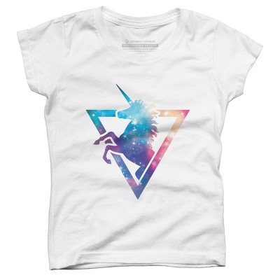 Girl's Design By Humans Galaxy Unicorn By Retkikosmos T-Shirt