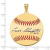 Black Bow Jewelry 14K Gold Plated Enos Slaughter Signature LG Enamel Baseball Pendant - 4 of 4