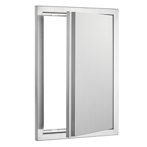 VEVOR BBQ Access Door, 17W x 24H Inch Single Outdoor Kitchen Door, Stainless Steel Flush Mount Door, Wall Vertical Door with Recessed Handle - 1 of 4