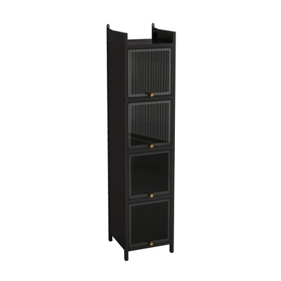 OUTSUPPLY Bathroom Vanity with Sink, Bathroom Cabinet with Soft Closing Door, Storage Rack and Open Shelf