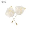 Unique Bargains Wedding Ceremony Anniversary Party Rose Groom Silk Metal Boutonnieres 12 Pcs - 3 of 3