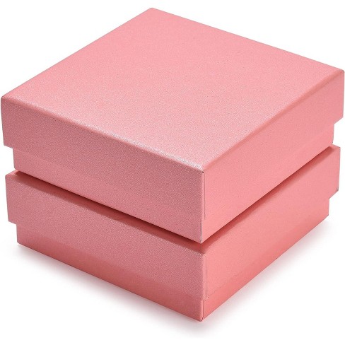 Dawhud Direct Small Jewelry Gift Boxes - Pink - 2 Pack