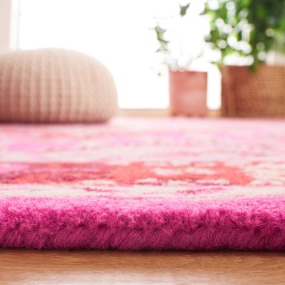 Bellagio Red and Pink Wool 6' x 9' Handmade Tufted Area Rug