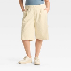 Women's Mid-Rise Oversized Chino Jorts - Wild Fable™ - 1 of 3