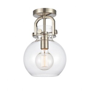 Newton Sphere - 1 Light Flush Mount In Industrial Style-12 Inches Tall and 8 Inches Wide - 1 of 1