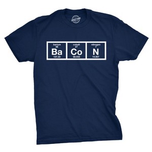 Mens The Chemistry Of Bacon T Shirt Funny Nerdy Graphic Periodic Table Science - Crazy Dog Men's T Shirt - 1 of 4