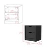 NicBex Nightstand with Drawers,Modern Side Table with Storage Space and Wood Frame,Bedside Table for Bedroom,Living Room - 3 of 4
