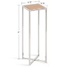 Kate and Laurel Jaspur Square Metal Drink Table, 7x7x21, Rustic Brown and Silver - 2 of 4