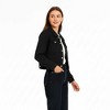 Women's Solid Color Denim Jacket with Pockets – Long Sleeve Button Front Casual Outerwear by Cherie Code - 4 of 4