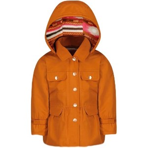 LONDON FOG Toddler/Little Girls' Snap-Front Hooded Trench Jackets - 1 of 3