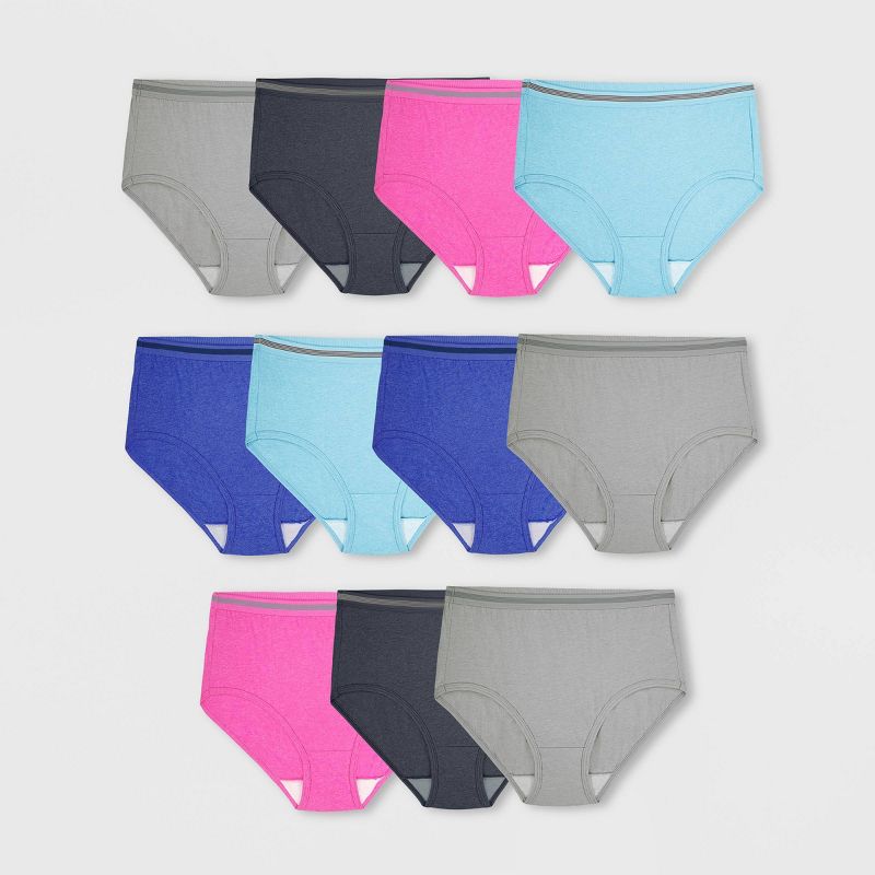 Fruit of the Loom Women's 10+1 Bonus Pack Cotton Briefs - Colors May Vary, 3 of 6
