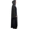 Rubies Adult Black Full Length Hooded Renaissance Cloak - 2 of 4