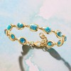 Ross-Simons Turquoise Bracelet in 18kt Gold Over Sterling - 3 of 4