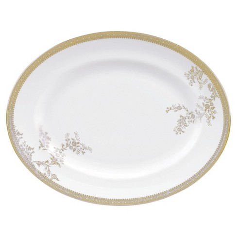 Vera Wang Lace Gold Oval Platter 35.7cm 14in - image 1 of 1