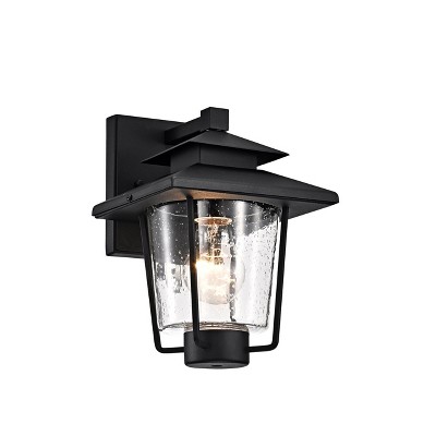 Chloe Lighting Thomas Transitional 1 Light Textured Black Outdoor Wall Sconce 10" Height