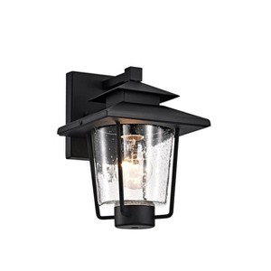 Chloe Lighting Thomas Transitional 1 Light Textured Black Outdoor Wall Sconce 10" Height - 1 of 4