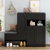 2-In-1 Shoe Storage Bench And Shoe Cabinets,Multi-functional Shoe Rack With Padded Seat - Maison Boucle - 2 of 4