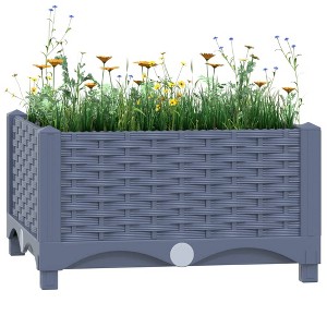 vidaXL Raised Bed 15.7"x15.7"x9.1" Polypropylene - 1 of 4