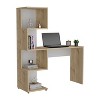 XIYUYEU Home Office Desk Modern Writing Desk with 4-Tier Storage Shelf and Wooden Desktop for Study - 2 of 4