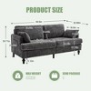 CAVINAS Chenille Sofa Bed with LED light and USB Charging Port,Upholstered Loveseat Sofa with Storage Bag for Living Room,Bedroom - 3 of 4