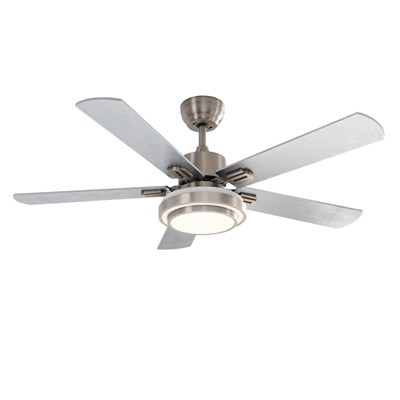 Warmiplanet 52" Ceiling Fan with Lights Remote Control, Brushed Nickel ,DC Motor,5 Blades