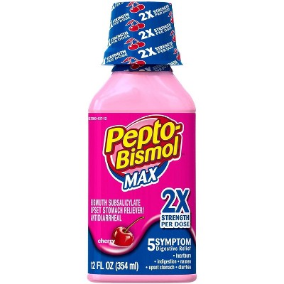 Pepto-bismol Liquid Max Cherry 12 Oz : Target