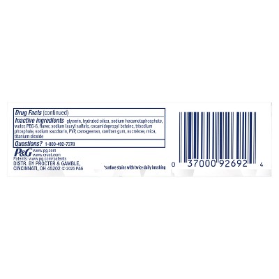 Crest 3D White Brilliance Vibrant Peppermint Teeth Whitening Toothpaste - 0.85oz