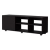 51.2" Particle Board 4-Shelf TV Stand with Door and Open Storage for Living Room and Bedroom - 3 of 4