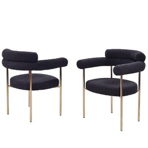 Best Master Furniture,Beren Boucle Fabric Dining Chair, Set of 2 - 1 of 3