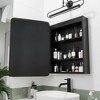 Lirago Bathroom Vanities Surface-mounted Mirror Cabinet with Mirror with Adjustable Light 28*20 Black - 3 of 4