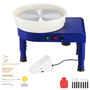 VEVOR Pottery Wheel, 14 in Ceramic Wheel Forming Machine, 60-300 RPM Speed Adjustable Foot Pedal, Adjustable Lift Leg,Complete Tool Accessory Kit,Blue - 1 of 4