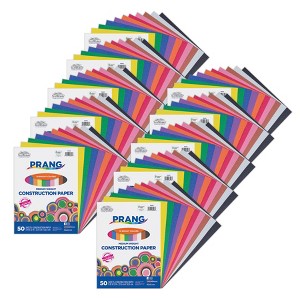 Prang Construction Paper, Medium Weight, 10 Assorted Colors, 9" x 12", 50 Sheets Per Pack, 10 Packs - 1 of 4