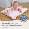 Bearington Baby Wiggles The Puppy Pink Tummy Time Mat, 30x23in Baby Playmat, Soft Plush Animal Blanket, Puppy Dog Baby Decor - 2 of 4
