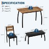 Coolmee Dining Table Set for 4, Kitchen Table with Upholstered Bench and 2 Chairs, 4 Piece Dining Furniture Set for Small Space, Apartment - 3 of 4
