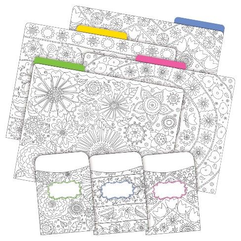 Barker Creek 12 Letter Size File Folders 30 Adhesive Pockets Set