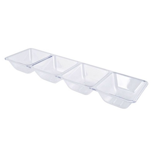Plastic Bowls - Clear Square Serving Bowls, Smarty Had A Party