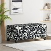 39'' Floral Upholstered Storage Ottoman with Soft-Close Hinges,Multi-Functional Bench for Bedroom or Living Room-Cuddlewood - 2 of 4
