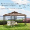 Aghana Digitals Light Grey 2-Tier Gazebo Replacement Canopy, 9.8'x9.8' Polyester Top with PA - 4 of 4