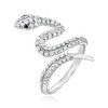 Ross-Simons 0.75 ct. t.w. Diamond Bypass Snake Ring With Black Diamond Accents in Sterling Silver - 3 of 4