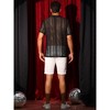 INSPIRE CHIC Men's Camp Collar Short Sleeve Button Down Party Mesh See Through Shirts - 3 of 4