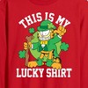 Men's - Garfield - This is My Lucky Shirt St. Patrick's Day Long Sleeve Graphic T-Shirt - 2 of 3