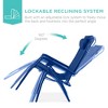 Best Choice Products Folding Zero Gravity Recliner Patio Lounge Chair w/ Canopy Shade, Headrest, Tray - 3 of 4