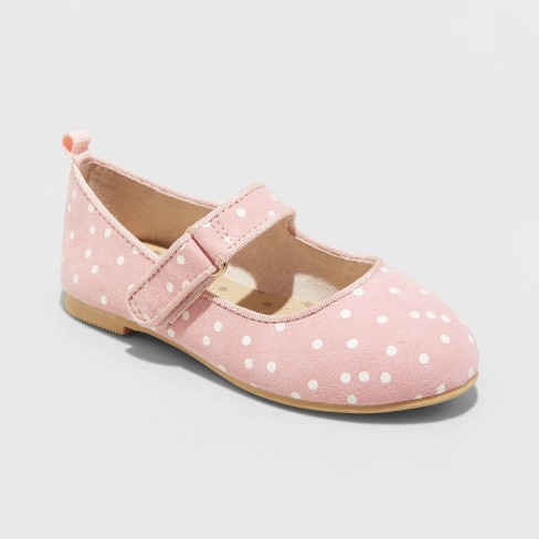 12 11 6 Toddler Girls' Lily Glitter Ballet Flats Cat & Jack™ Pink Size 5 