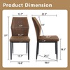Kumasinova 37" Mid Century Dining Chairs Set of 4/6,Breathable PU Leather Kitchen Chairs with Shell Design,Ergonomic Kitchen Chairs with Backrest - 2 of 4