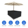 Covers&All Rectangle Table & Chair Set Cover, Umbrella Hole, 12 Oz Waterproof UV & Weather Resistant - 3 of 4