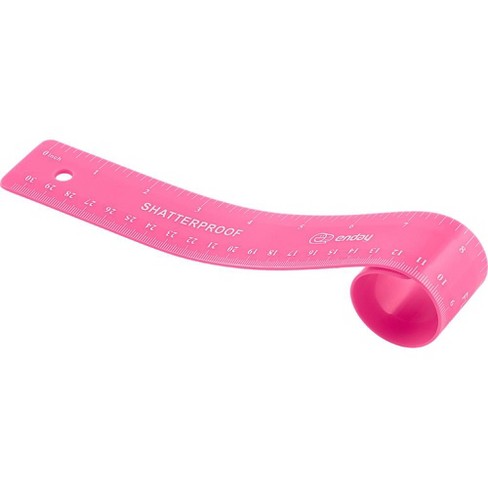 Enday 12 (30cm) Flexible Ruler, Pink