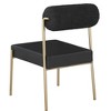 Meridian Furniture,Carly Vegan Leather Seat / Boucle Fabric Back Dining Chair, Set of 2 - 2 of 4